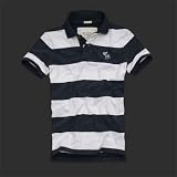 Abercrombie & Fitch アバクロ メンズ 半袖 ポロシャツ [ネイビー・ボーダー/MOOSE] 並行輸入品 [M/L]