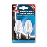 Twin Pack EVEREADY Night Light Spare Bulbs, E12 (12mm Thread Diameter) 7w 220-240v AC, For use with The Eveready Night Light -*SEE NOTE