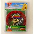 Four Paws Dog Tie-Out Cable (Red, Medium weight, for Dogs Under 50 lbs., 30 ft.)