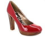 PATENT ROUND TOE HEEL