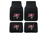 A Set of 4 NFL Universal Fit Front and Rear All-Weather Floor Mats - Tampa Bay Buccaneers