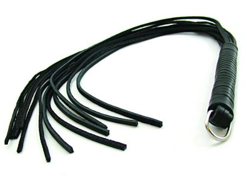 Play Bondage Gear Black Leather 20 Inch Thong Whip