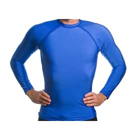 Beach Depot UPF 50+ Men's Long Sleeve Rash Guard Shirt - L/S Royal Blue XL