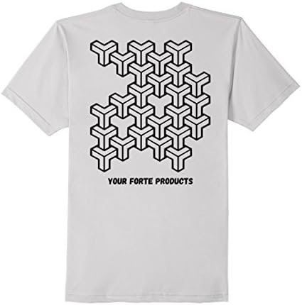 Men's What's Your Forte?  Geometric Comfortable Slim Fit T-Shirt Medium Silver