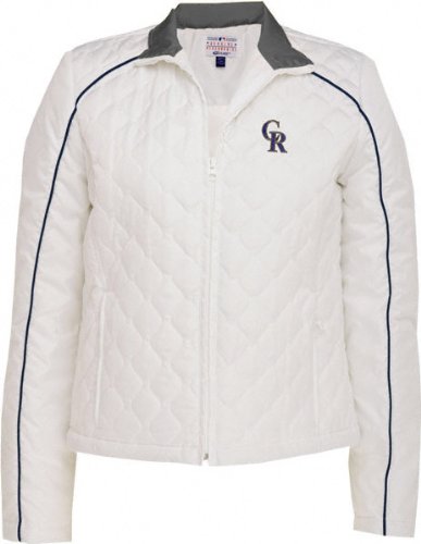 Buy Colorado Rockies -Ladies- White Quilted Jacket