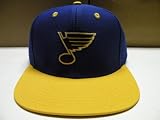 Casquettte Neuve Ajustable Officialle NHL - SAINT LOUIS BLUES Snapback - Visiere Plate - Casquette Bleue/Jaune