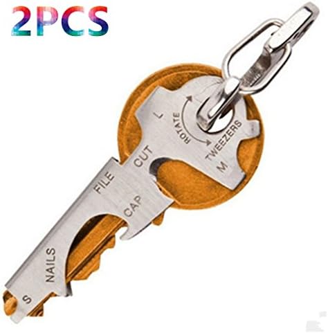Wholesalekin 2pcs Keytool Multitool Set Silver