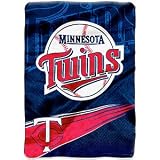 Minnesota Twins 60"x80" Royal Plush Raschel Throw Blanket - Speed Design Warm Machine Washable