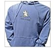 Designer Cotton Hooded Sweatshirt - Cotton Sweatshirt "Take a Hike" for Children - Blue Jean - Youth - Large