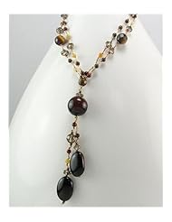 Japanese silk cord Agate Necklace In 92.5 Sterling Silver