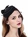 Zivyes Fascinator Hats for Women Pillbox Hat with Veil Headband and a Forked Clip Tea Party Headwear