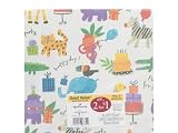 Animal print Happy Birthday flat wrapping paper (Wholesale in a pack of 25)
