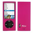 GTMax Rose Pink Soft Rubber Silicone Skin Cover Case for Apple iPod nano 16GB 8GB 5th 5G Generation NEWEST MODEL