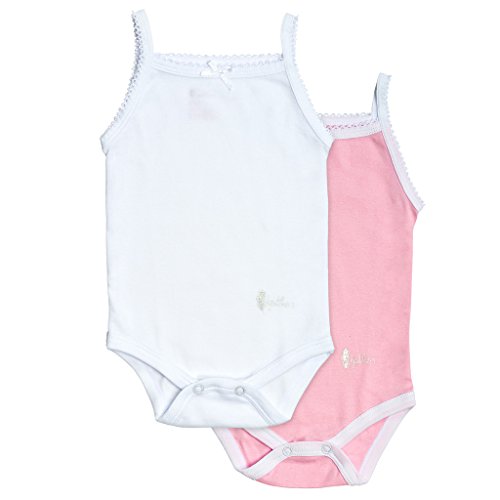 Feathers Baby Girls 100% cotton super soft Camisole Onesies 2-Pack