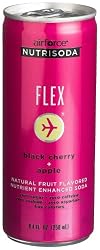 airforce Nutrisoda Flex, Black Cherry and Apple, 8.4-Ounce Cans (Pack of 12)
