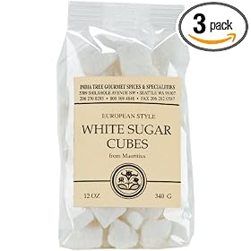 India Tree White European-Style Sugar Cubes, 12-Ounce Bag (Pack of 3)