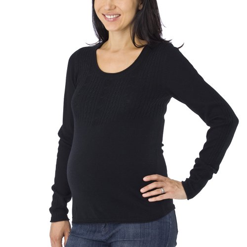 Liz Lange® Maternity Crew Neck Cable Sweater - Black