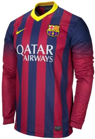 Barcelona Long Sleeves jersey | 2013 2014 | Official name available (Messi 10, M)