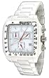 Oniss #ON8403-L7 Mancha Unisex Midsize White Ceramic Chronograph Sports Watch
