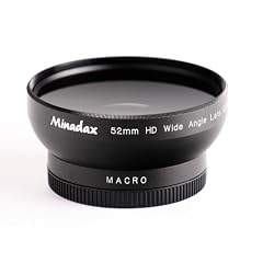 0.5x Minadax Weitwinkel Vorsatz mit Makrolinse f�r Canon HG10, HV20, HV30, HV40, Legria HF M41, Legria HF M46, Legria HF M406 - in schwarz