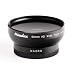 0.5x Minadax Weitwinkel Vorsatz mit Makrolinse f�r Canon HG10, HV20, HV30, HV40, Legria HF M41, Legria HF M46, Legria HF M406 - in schwarz