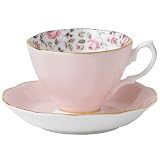 Vintage Rose Confetti Cup and Saucer