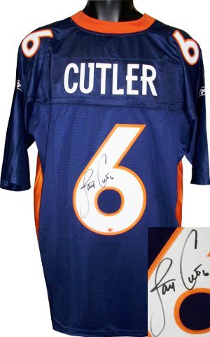 Jay Cutler Signed Denver Broncos Reebok EQT Blue Jersey