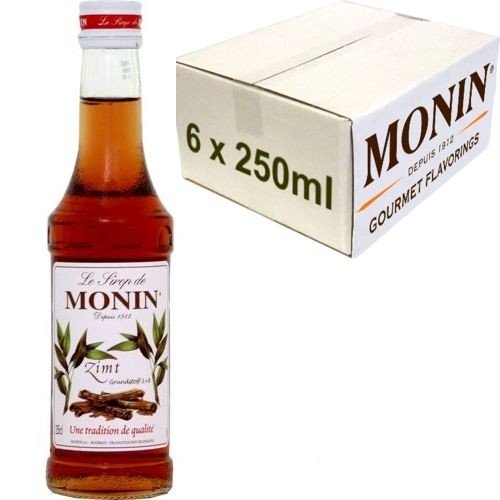 Café du sirop Monin 'cannelle', 6 x 250 ml