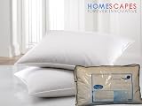 White Duck Feather Pillow - PAIR - Well Filled Department Store Quality - Normally Delivered NEXT working day at no extra cost ( HOMESCAPES BRAND)