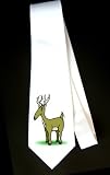 Party Decoration Necktie with buck, deer, rack, brown, antlers