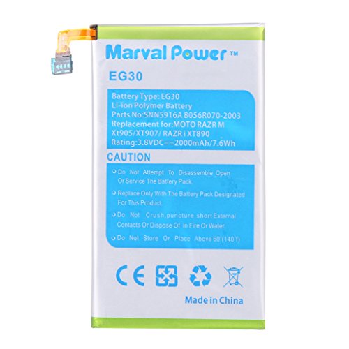 Marval power battery for motorola droid razr m xt907 ra…