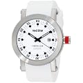 Red Line Men's Compressor White Dial White Silicone