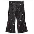 Girls Allover Embroidered Velvet Pants