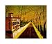 Spring on North Street (Greenwich, Ct.) by John Newcomb Framed with Black Decor Wood Frame 1.25 inch width, 3/4 inch depth