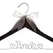 Ella Celebration Bride to Be Wedding Dress Hanger Wooden and Wire Hangers for Gown (Black with Silver Wire)