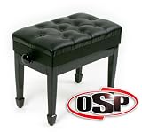 Black Leather Adjustable Piano Bench
