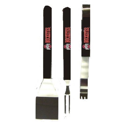 Grill Topper GT-TOOLS-OSU Ohio State 3-Piece BBQ Tools