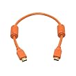 HDMI 1.3a Cable 28AWG - 1.5ft w/Ferrite Cores (Gold Plated Connectors) - ORANGE