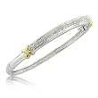 FOJO's Diamond in Sterling Silver Two Tone Bangle (1/3 ct. tw.)