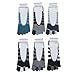 6 Pairs Cotton No-show Toe Socks With Silicone Heel-Grip