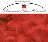 Heart Shaped Silk Rose Petals Wedding Favors Decor - 100 Count - Red