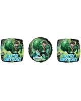 3 Super Hero Green Lantern "Happy Birthday" Mylar Balloon Bouquet - DC Comics Green Lantern Balloon Bouquet Bundle