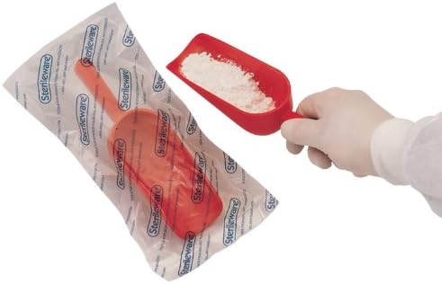 Bel-Art Sterileware Sterile Sampling Scoop; 250ml (8oz), Red, Plastic, Individually Wrapped (Pack of 10) (H36906-2010)