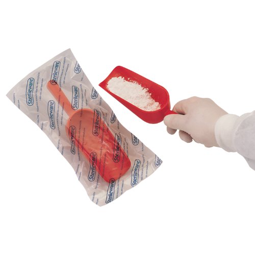 Bel-Art Sterileware Sterile Sampling Scoop; 250ml (8oz), Red, Plastic, Individually Wrapped (Pack of 10) (H36906-2010)