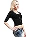 G2 Chic Women's Solid Button Up Quarter Sleeve Bolero Cardigan