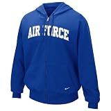 Nike Air Force Falcons Royal Blue Classic Full Zip Fleece Hoody Sweatshirt