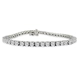 14k White Gold Diamond Tennis Bracelet (2 cttw, K-L Color, I3 Clarity)