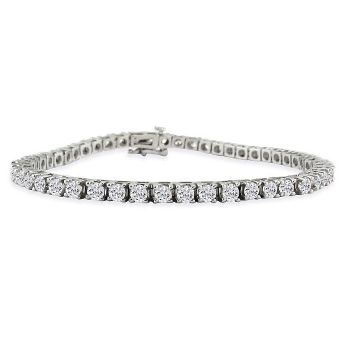 14k White Gold Diamond Tennis Bracelet (2 cttw, K-L Color, I3 Clarity)