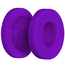 0 Gauge Acrylic Neon Purple Screw Fit Tunnel Plug