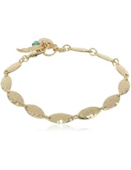 NINE WEST VINTAGE AMERICA "Golden Flight" Gold-Tone Flex Bracelet, 7.5"